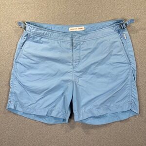 Orlebar Brown Bulldog Swim Shorts Mens 36 Blue Mid Length Unlined Adjustable